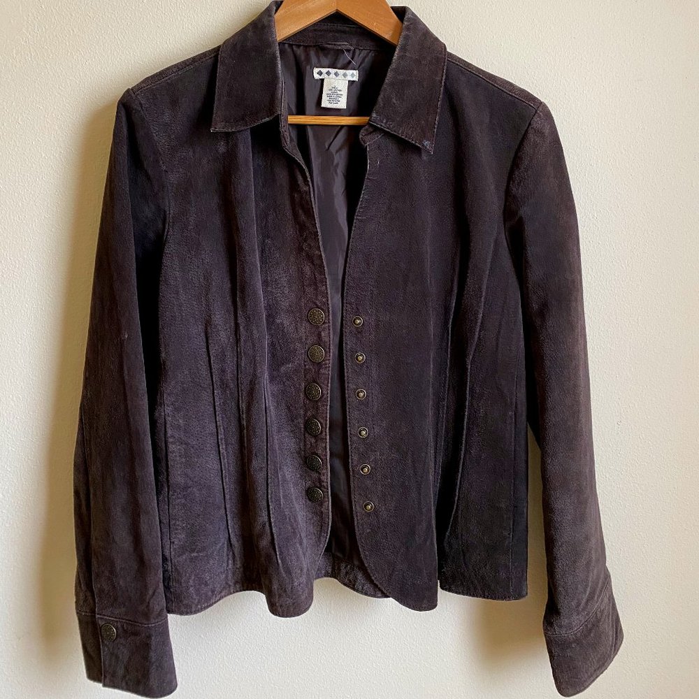 Suede Leather Jacket Womens